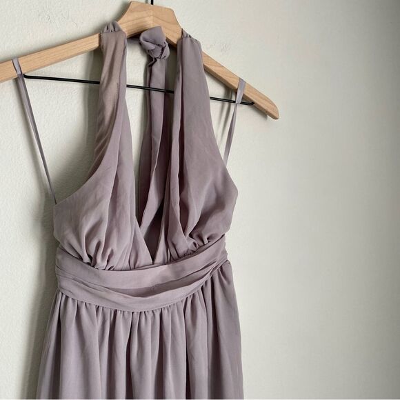 LULU’s light grey halter top maxi dress NWT - Picture 7 of 10